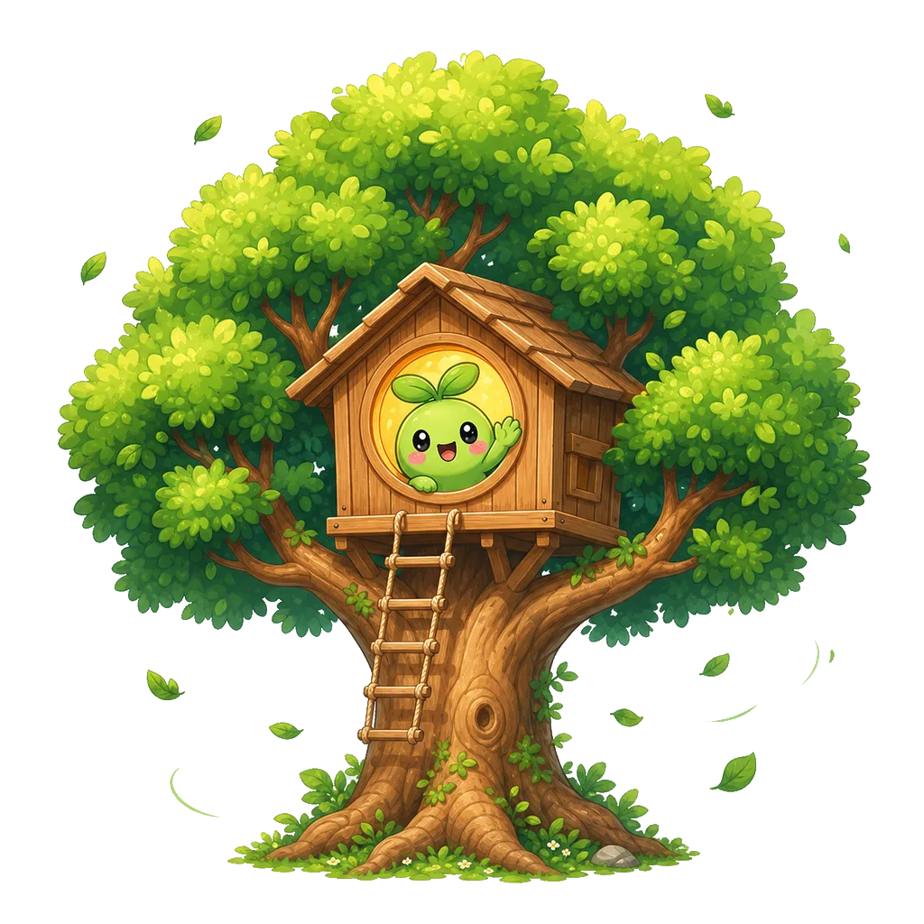 A grand Sprout treehouse at the final garden stage